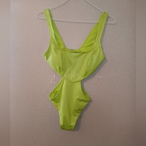 Bozzolo Lime Green  One Piece Bodysuit Sz L Like New